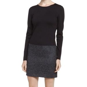 THEORY Two Tone Long Sleeve Dress